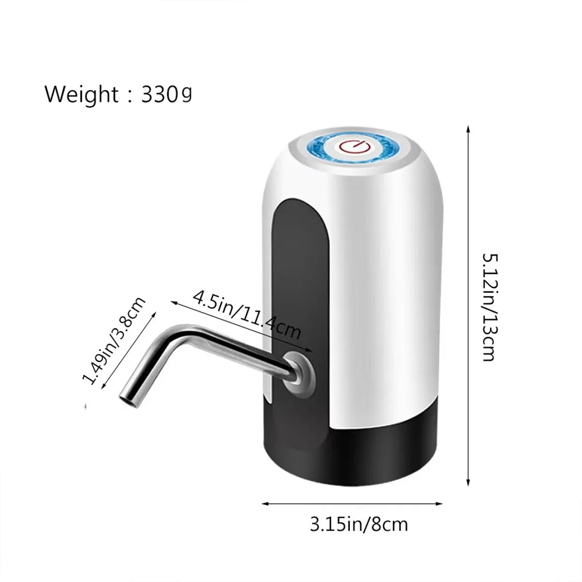 Electric Water Dispenser Pump For 2-5 Gallon Bottle USB Charging Portable Automatic Drinking Pump For Home Office Camping Picnic