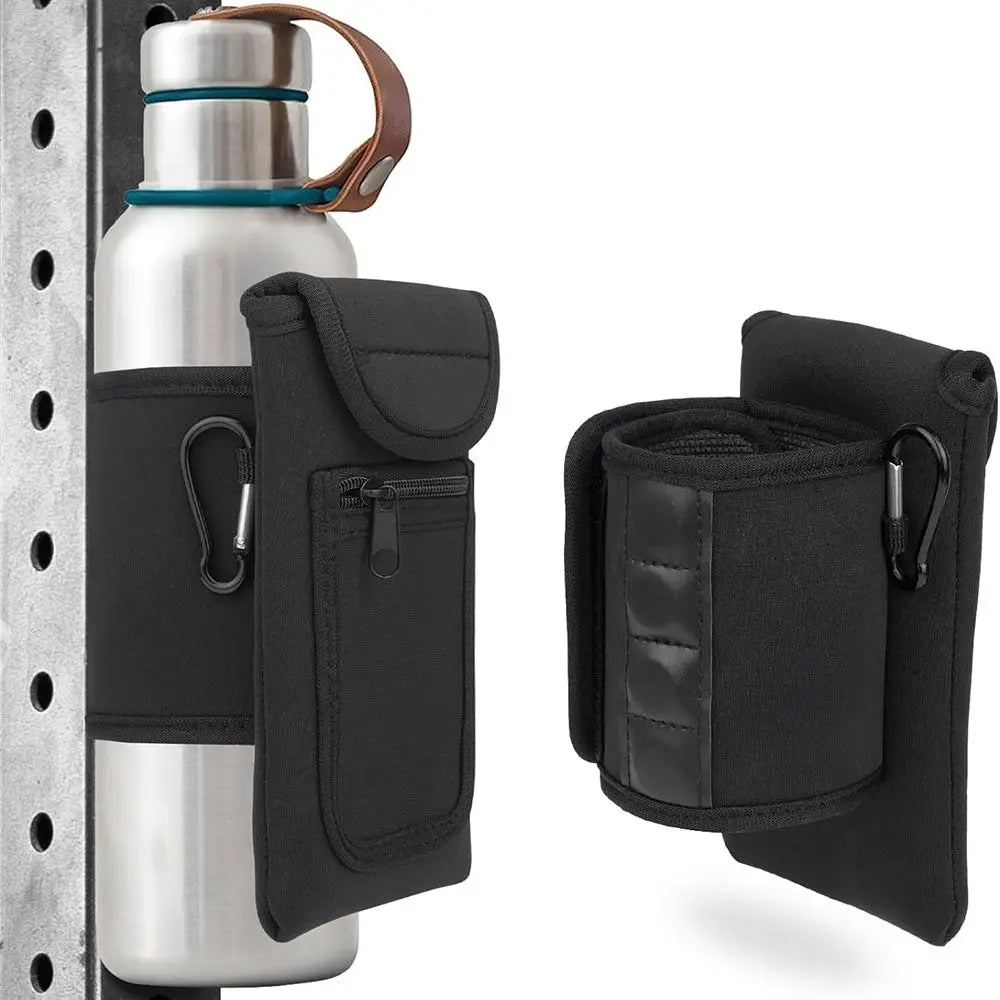 Magnetic Gym Water Bottle Bag Holder Built-in Magnet for Easy Attachment to Metal Surface Magnetic Bottle Sleeve Pouch