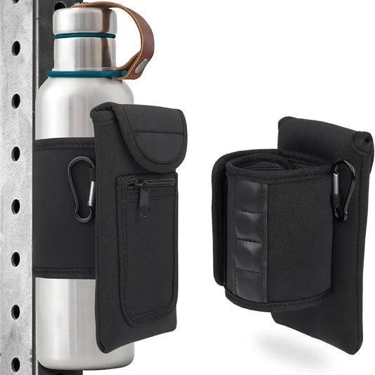 Magnetic Gym Water Bottle Bag Holder Built-in Magnet for Easy Attachment to Metal Surface Magnetic Bottle Sleeve Pouch