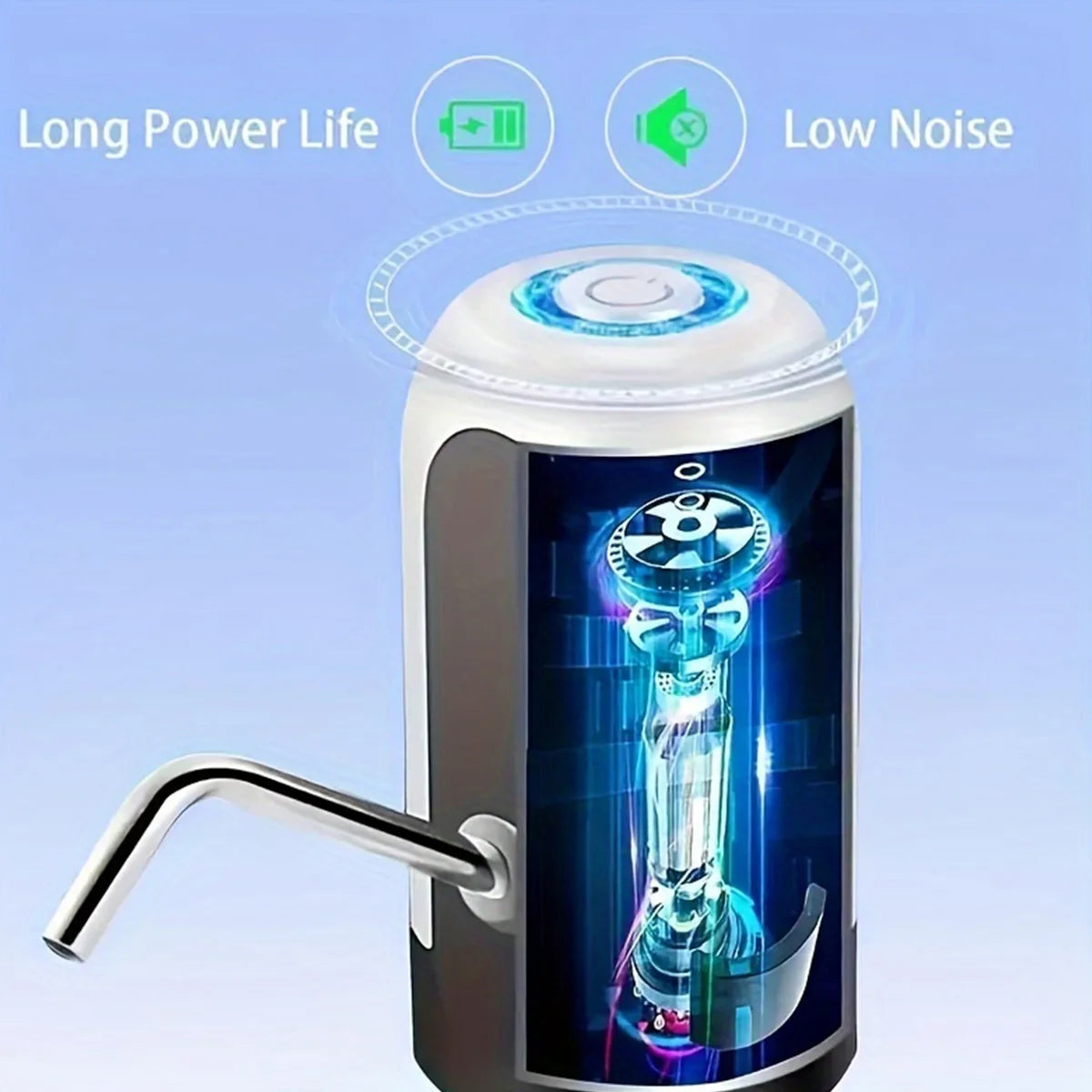 Electric Water Dispenser Pump For 2-5 Gallon Bottle USB Charging Portable Automatic Drinking Pump For Home Office Camping Picnic
