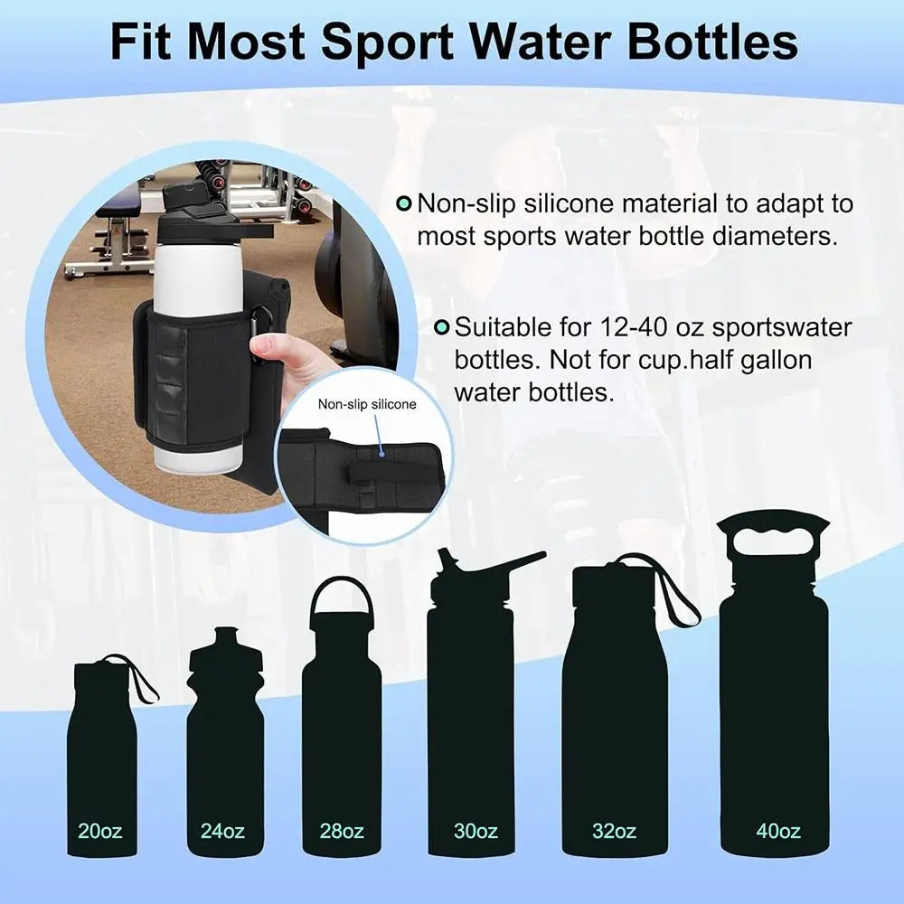Magnetic Gym Water Bottle Bag Holder Built-in Magnet for Easy Attachment to Metal Surface Magnetic Bottle Sleeve Pouch
