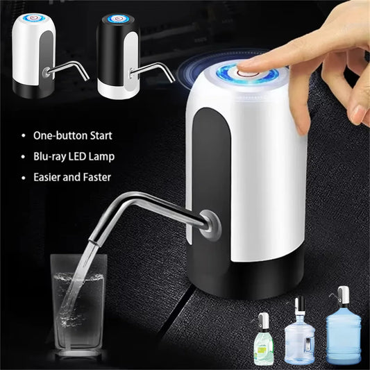 Electric Water Dispenser Pump For 2-5 Gallon Bottle USB Charging Portable Automatic Drinking Pump For Home Office Camping Picnic